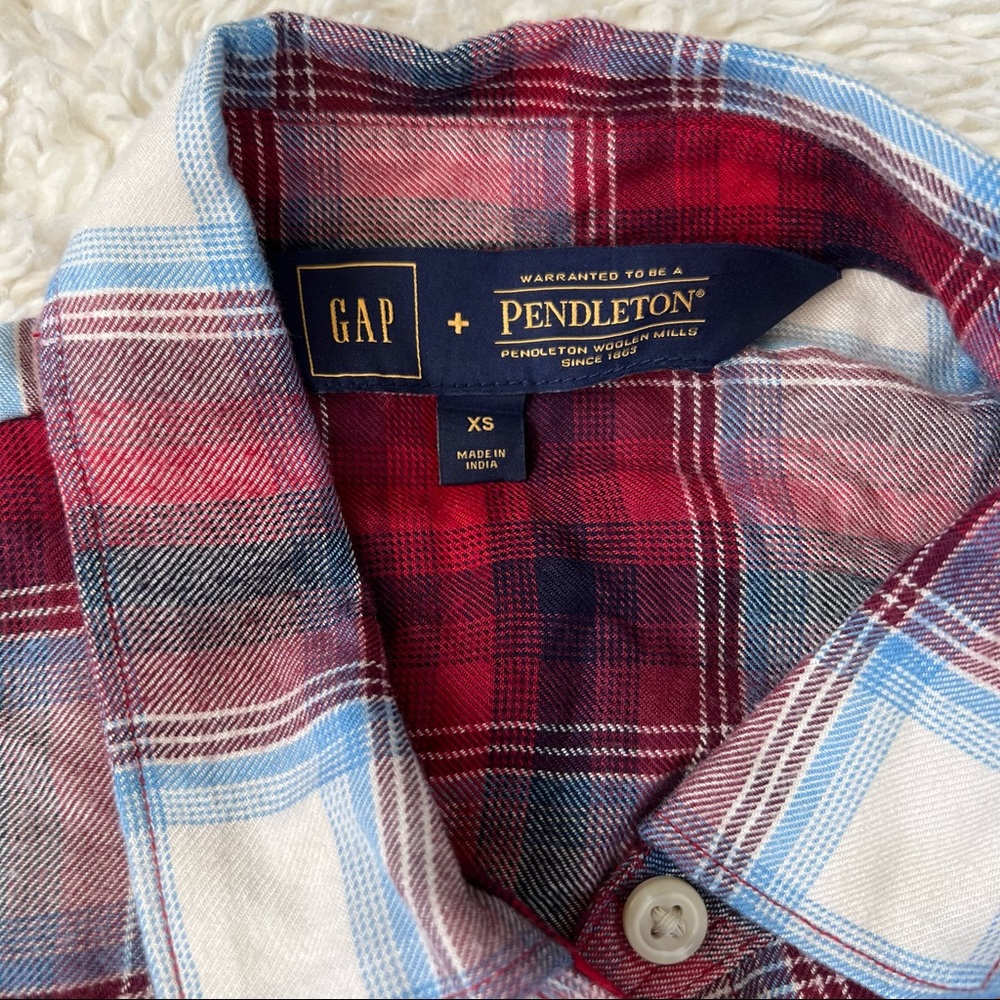 Gap + Pendleton Plaid Button Down Top - image 3